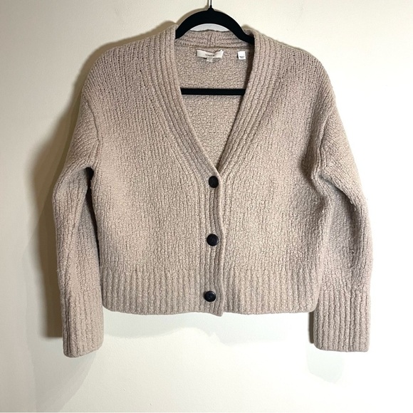 VINCE Slub Wool Blend Cardigan in Burlap Size Small - Picture 7 of 12